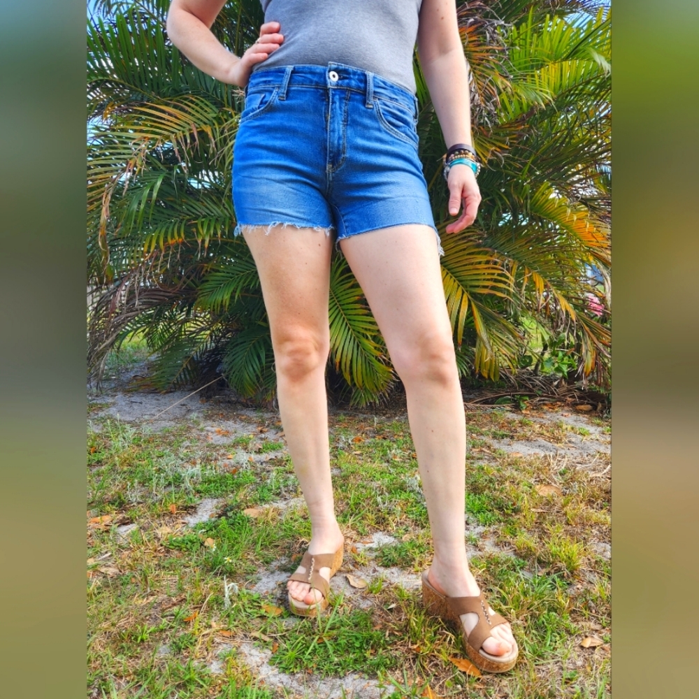 Pilcro and the letterpress, Anthropologie cutoff high rise jean shorts, size 28